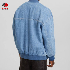 Veste en jean personnalisée Ryan Pro Gear pour hommes avec logo personnalisé, design ODM, fermeture à glissière - Product Image 4