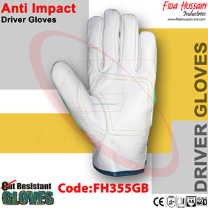 Gants de conducteur anti-chocs résistants aux coupures Doublure complète Pouce rond Style Fahrerhandschuhe avec des gants de sécurité de protection maximale - Product Image 4
