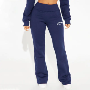 Ensemble de jogging surdimensionné personnalisé pour femme, 2 pièces, pantalon de survêtement en coton avec sweat à capuche zippé, style décontracté, survêtement pour le jogging féminin - Product Image 3