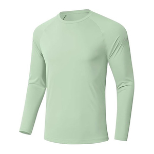 Rashguard unisexe à manches longues, bleu et blanc, anti-UV, en spandex et polyester, respirant et à séchage rapide - Product Image 2