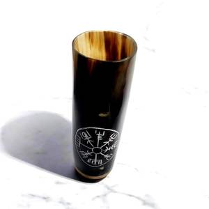 Vaso Artesanal de Cuerno de Búfalo, Recipiente Sostenible para Beber, Hecho a Mano, Accesorio Tradicional de Bar para Decoración del Hogar - Product Image 1