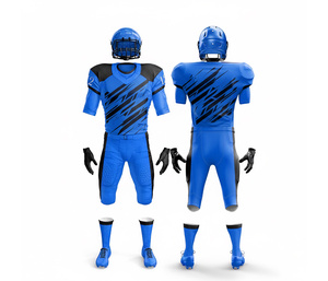 Ensemble d'uniformes de football américain de haute qualité, impression personnalisée |   Ensemble de football avec maillot et pantalon |   Polyester respirant - Product Image 5