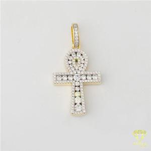 Collar con Colgante de Símbolo Hip Hop con Brillantes Diamantes Moissanite y Joyería de Moda Urbana - Product Image 6