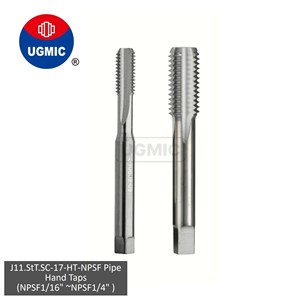 J11.StT.SC-17 - Tarières manuelles - 1/16" 1/8" 1/4" - Filetage parallèle NPSF - Canne droite - Tarières en carbure monobloc - Queue JIS - Product Image 1