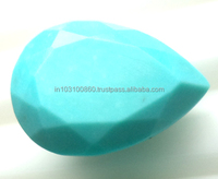 2026 PDM Gems Cabochons en forme de poire en turquoise teinte cristalline, pierres roulées, pierres précieuses de guérison en vrac, prix de gros pour la fabrication de bijoux