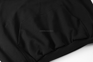 Sweat à capuche unisexe surdimensionné et court en molleton de coton de luxe de haute qualité, sans cordon, lourd, personnalisé - Product Image 6