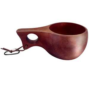 Ensemble tasse et soucoupe à café en bois haut de gamme, fabriqué à la main, en bois naturel, tasse à expresso, vaisselle écologique - Product Image 6