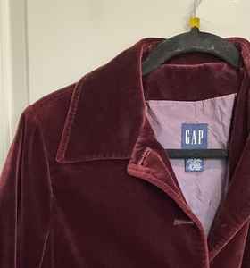 ORIG. Prix de vente conseillé 98 |   Blazer en velours vintage Y2K GAP fin des années 90-début des années 2000 – Taille M - Product Image 2