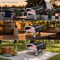 Four à pizza au propane portable de 12 pouces O-12G-T, four à pizza pour le camping en plein air, vente en gros