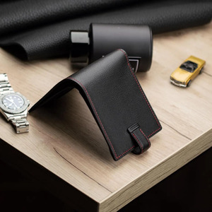 Portefeuilles en cuir pour hommes, pliables, anti-RFID, fournisseur OEM, logo personnalisé, qualité export, portefeuilles tendance en vente en gros. - Product Image 6