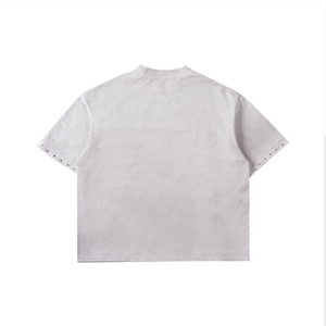 Camiseta Personalizada para Hombre, Estilo Vintage, Algodón Grueso, con Pedrería, Cuello Redondo, Corte Holgado, Diseño Gráfico Personalizado - Product Image 2