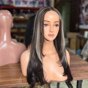 Perruques vietnamiennes les plus vendues en cheveux naturels, perruques Lace Front en cheveux vierges vietnamiens, lisses, coupées en couches, style tendance - Product Image 1