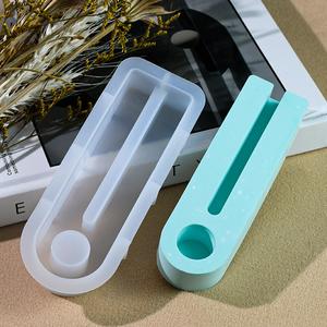 Oval Single Hole Aromatherapy <b>Candle</b> Candlestick Base Resin <b>Candle</b> Silicone <b>Mold</b> - Product Image 4