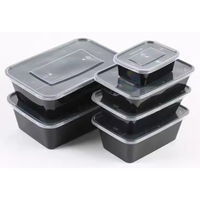 Contenants alimentaires jetables de haute qualité, adaptés au micro-ondes, avec couvercles, boîtes à lunch en plastique