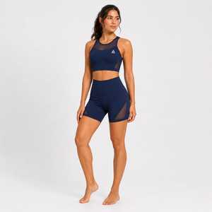Conjunto de sujetador deportivo y pantalones cortos para mujer, personalizado por OEM, transpirable, elástico, para gimnasio, entrenamiento, ropa deportiva, fabricante mayorista - Product Image 5