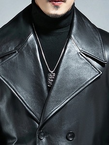 Abrigos de Cuero Cómodos para Hombre con Mangas Largas y Largo Regular, Precio Razonable, Servicio OEM - Product Image 6