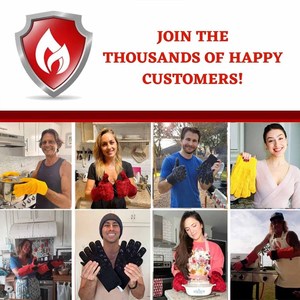 Guantes de Soldadura de Cuero Vacuno de Palma Completa, Resistentes al Calor, Anti-Mordeduras, para Bomberos, Barbacoa y Construcción - Product Image 6