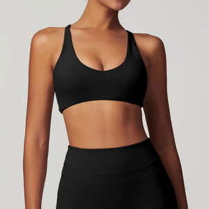 SWELTERING Soutiens-gorge de sport pour femmes, dos croisé, en nylon, respirants, sexy, pour le fitness, le yoga et la gym - Product Image 4
