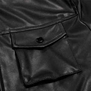 Chaqueta de Cuero de Alta Calidad con Impresión de Logotipo Personalizado, Cuello Alto, Impermeable, Transpirable, Tallas Grandes, Servicio OEM Disponible para Hombre - Product Image 4