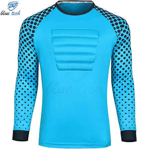 Camiseta de Portero de Fútbol Estampada de Alta Calidad con Protección en el Pecho, Manga Larga, Transpirable, Protección UV, Personalizable para Equipos - Product Image 4