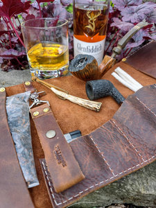 Custom Genuine <b>Leather</b> Pipe Roll Storage Bag Handcrafted <b>Tobacco</b> <b>Pouch</b> Case Vintage Travel Smoking Accessories PRB-0002 - Product Image 3