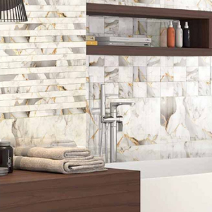 กระเบื้องบุผนังเซรามิกพื้นผิวลายหินอ่อนสีขาวขนาด 300x600 มม. สไตล์โมเดิร์นมินิมอล เหมาะสำหรับสำนักงานองค์กรและสถานที่เชิงพาณิชย์ - Product Image 3