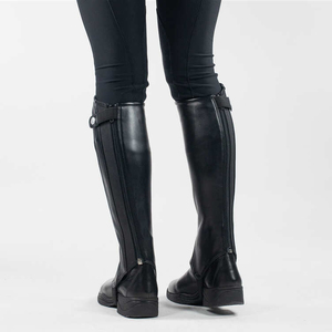 Chaps d'équitation pour homme en cuir véritable avec impression de logo personnalisée, fermeture à boucle, protection équestre de haute qualité - Product Image 4
