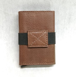Hunter Leather Metal Aluminum Push Button Popup Credit <b>Card</b> <b>Holder</b> <b>Wallets</b> Cash Bills RFID Personal Name Engraving Laser Design - Product Image 5