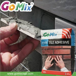 GoMix Cementos Colas Adhesivo cementoso de fraguado rapido reforzado con fibra para impermeabilizacion y pegado de baldosas Gris - Product Image 5