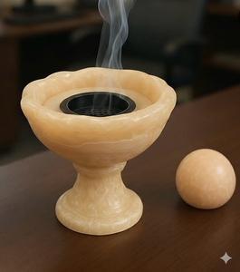 Porte-encens moderne en résine époxy pour le Ramadan et l'Aïd – Cadeau festif de qualité supérieure, élégant et personnalisé – Brûleur Mabkhara tendance – Brûleur Oud stylé - Product Image 2