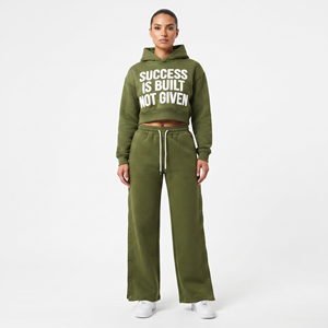 Sweat à capuche uni pour homme, coupe courte, 500 g/m², avec cordon de serrage, pantalon de survêtement, pyjama, hiver, coupe ample, polyester/coton molletonné - Product Image 4