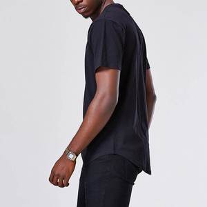 T-shirts pour hommes du fabricant, col rond, 100 % coton, ourlet incurvé - Product Image 3