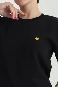 Women's Unisex Casual Plus Size Heavyweight Cotton <b>Blend</b> Fleece Crew Neck Sweatshirt-Customizable Colors Front Solid Breathable - Product Image 2