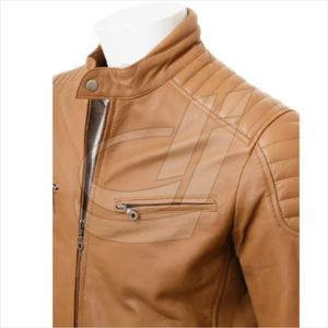 แจ็กเก็ตหนัง PU สำหรับผู้ชาย, แจ็กเก็ตหนัง/แจ็คเก็ตหนังสำหรับนักขี่จักรยานนุ่มใส่สบาย - Product Image 2