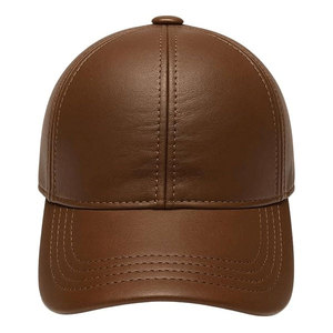 Gorra de Béisbol de Cuero Premium para Hombre, Ajustable, Marrón, de Cuero Sintético, Estilo Snapback, Vintage, Casual, Urbana, para Exteriores - Product Image 1