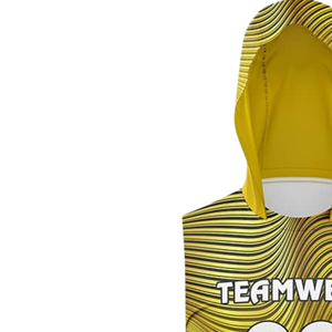 Maillot de football sans manches à capuche pour jeunes garçons 7v7, uniforme d'équipe personnalisé, impression sublimée à lignes ondulées, nom et numéro du joueur - Product Image 6
