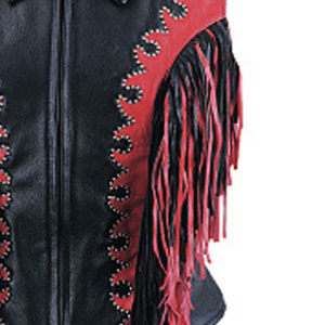 Womens <b>Leather</b> Cowboy Fringe Vest Western Sleeveless <b>Jacket</b> <b>Suede</b> Tassel Rodeo Biker Festival Fashion Supplier Premium - Product Image 4