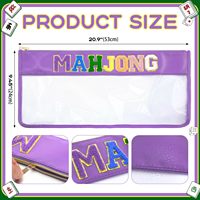 Sac de rangement pour tuiles de mahjong en PVC de style américain - Étanche à la poussière, imperméable, portable, pour les passionnés de mahjong