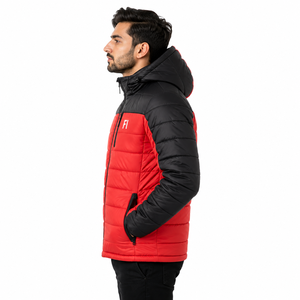 Unisex Casual Winter Padded <b>Jacket</b> Hooded Quilted <b>Zip</b> <b>Up</b> Color Block Outdoor Men's <b>Jackets</b> Quilted Hooded Puffer Coat Wholesale - Product Image 4