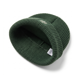 Gorro de punto acanalado premium para invierno, verde oscuro, con parche personalizado de copo de nieve, cálido, para hombres y mujeres, para esquí y snowboard al aire libre. - Product Image 5
