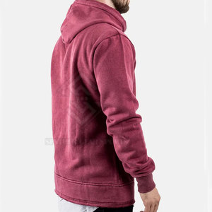 Sweat-shirts à capuche en molleton délavé à l'acide pour homme, couleur unie, coupe ample, vêtements de mode hiver - Product Image 3