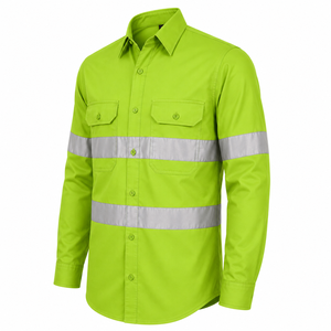 Wholesale Men Industrial Wear <b>Shirt</b> High Visibility Reflective Tape Long Sleeve Button Down <b>Shirt</b> Vibrant Tone <b>Welding</b> <b>Shirt</b> - Product Image 5