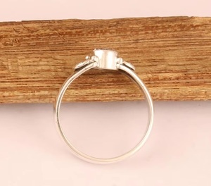 Bague en zircon rose naturel, argent sterling 925, faite à la main, minimaliste, pierre précieuse, bague de mariage, anniversaire, bijoux de créateur, vente en gros - Product Image 5