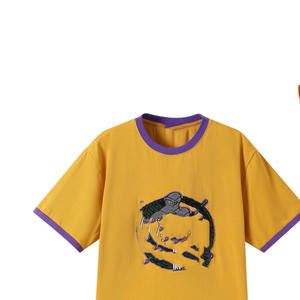 Camiseta de punto con bordado griego de escudo Omega personalizado en oro antiguo 2026 para hombre, cuello redondo, transpirable, informal, manga corta, 100% algodón - Product Image 5