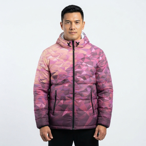 Men's Casual Winter Down Jacket with Zipper Closure Lightweight Hooded Puffer Bubble Seamless <b>Waterproof</b> <b>Plus</b> <b>Size</b> Winter <b>Coat</b> - Product Image 3