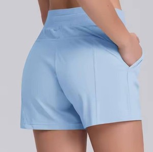 Nouveaux shorts en coton vintage respirants à taille haute pour femmes, vente en gros, couleur unie, décontractés - Product Image 3