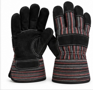 ถุงมือหนังเรียบ MUBASHAR PRO GRIP INTERNATIONAL สำหรับงานช่างชาวแคนาดา  ข้อมือเสริมความแข็งแรง ปรับความหนาและความยาวได้ ทนความร้อน - Product Image 5