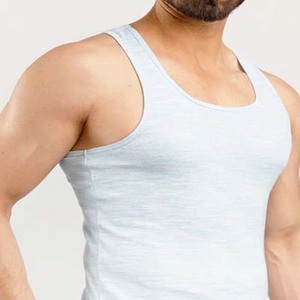 High Quality Blank Workout Tank Tops Gym Fitness 100% Cotton Polyester Summer Streetwear Men's Clothing Plus Size Tank Tops - Product Image 3