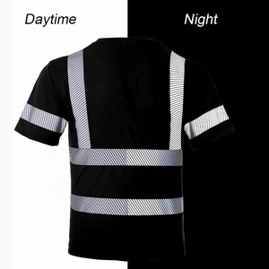High Visibility Reflective Safety <b>T</b> <b>Shirt</b> Short Sleeve Workwear <b>Shirt</b> Breathable Quick Dry Men for Construction Warehouse - Product Image 2