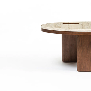 Large Premium <b>Solid</b> <b>Wood</b> marble Top Extendable Coffee <b>Table</b> <b>Round</b> Design With Best Polish For Living Room Furniture - Product Image 6